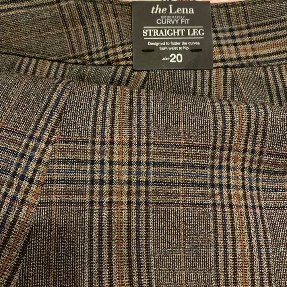NWT Women’s Plus 20W Curvy Plaid dress Pants. Brand-Lane Bryant